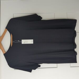 Eileen Fisher NWT size large black short sleeve top